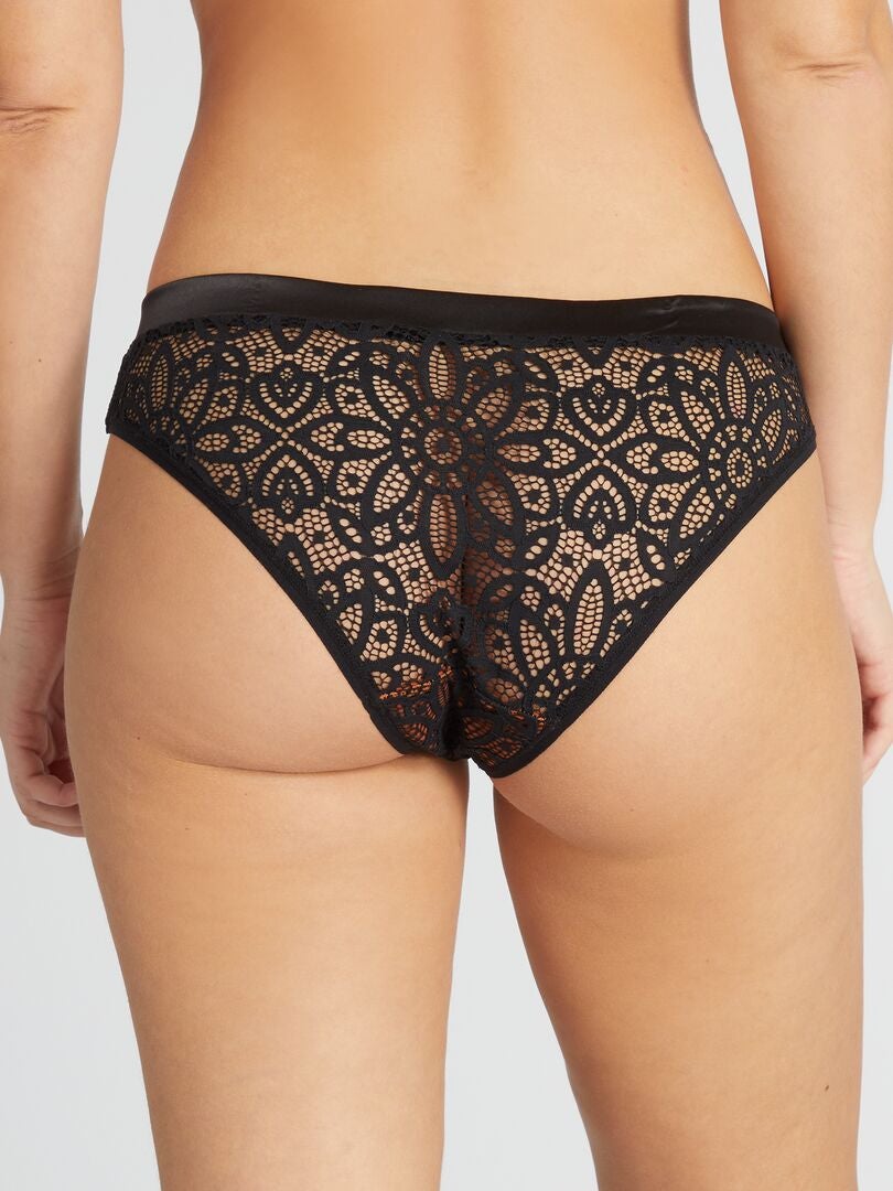 Kanten slip 'Envie de Lingerie' - ZWART