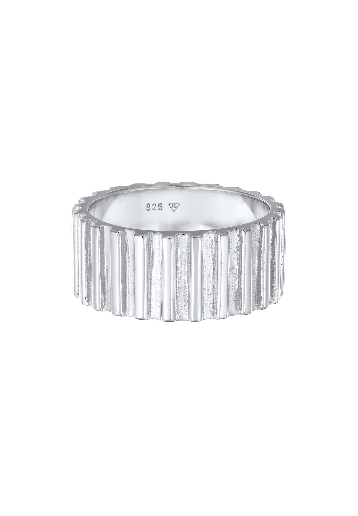 Elli PREMIUM Elli PREMIUM Bague Femmes Bande rainures tendance en argent sterling 925 rhodié