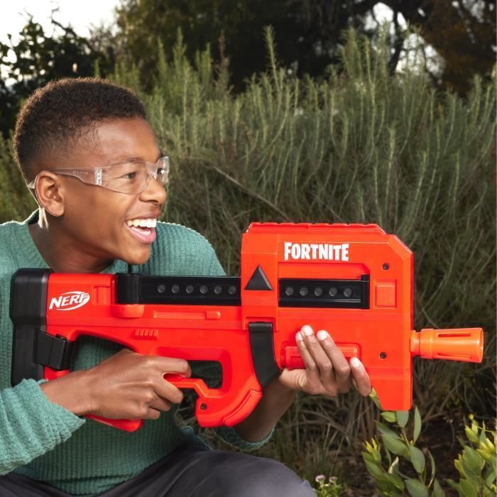 Nerf Fortnite Compact SMG, Blaster à fléchettes motorisé, revêtement Ultra Red, chargeur interne 8 fléchettes, inclut 8 fléchettes