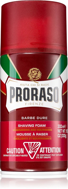 Proraso hranilna pena za britje za grobo brado