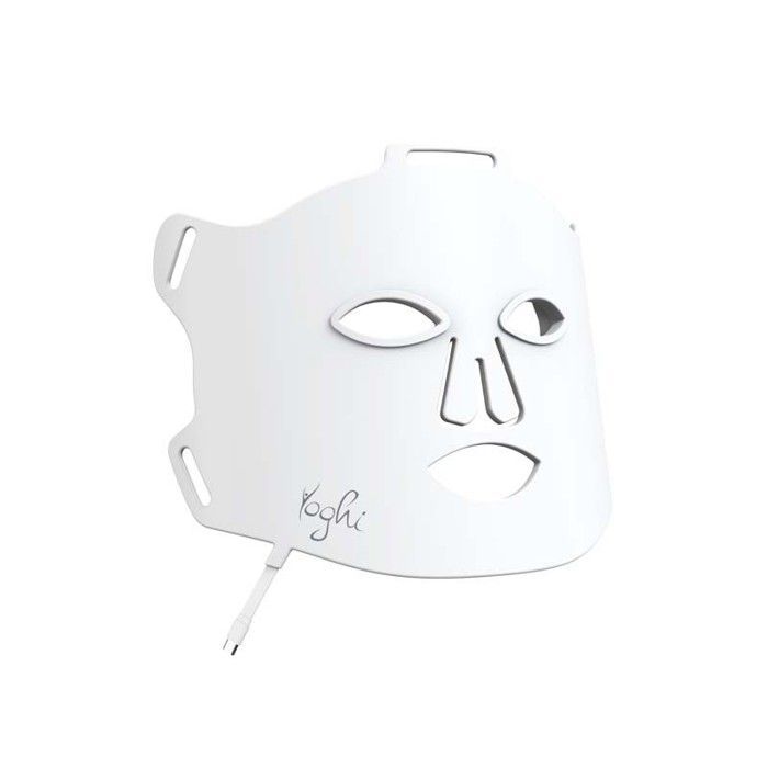 Masque facial LED - YOGHI - Lune De Soie - Blanc - 4 longueurs d'onde - Télécommande incluse