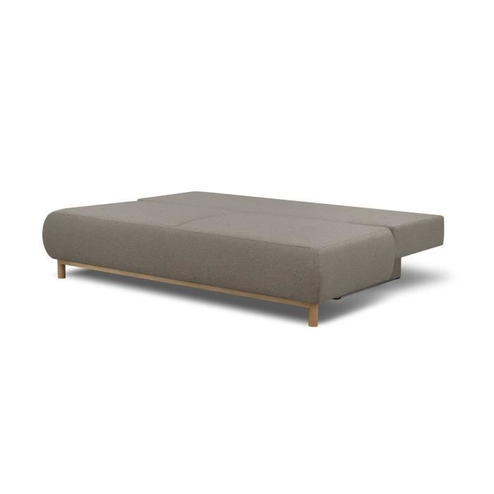 Schlafsofa – 3-Sitzer – MIKA – Beigefarbener Stoff – Staufach – B 192 x H 84 x T 93 cm