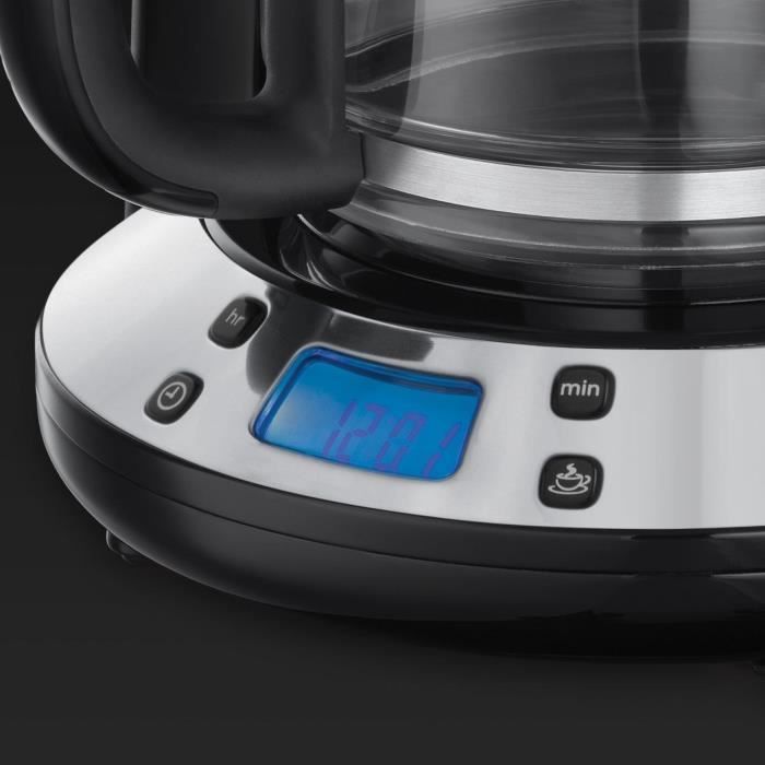 Cafetière Filtre - RUSSELL HOBBS - Colours Plus 24033-56 - Inox - Programmable - 15 tasses - Technologie WhirlTech - 1100 W
