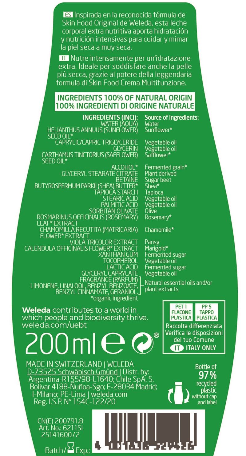 Skin Food Intensive Nutrition mlijeko za tijelo Mlijeko za tijelo iz ljekarne