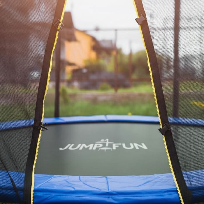 Trampoline - JUMP4FUN - Jump4Fun Deluxe - 6FT (185 cm) - Extérieur - Sécurité incluse