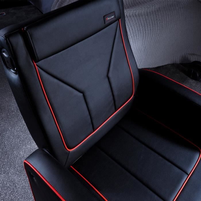 Sedia da gaming per bambini X-Rocker Shift Luxe JR - Stereo 2.1 con subwoofer e vano portaoggetti, nera