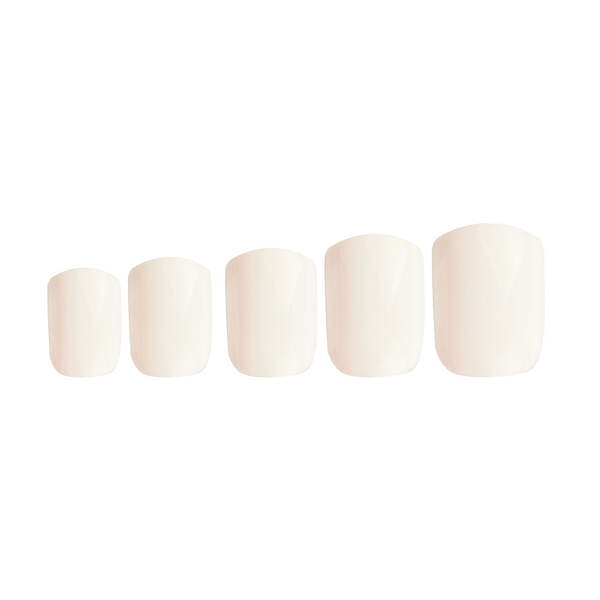 Invogue Classic Weiße Quadratische Nägel (24 Stück)