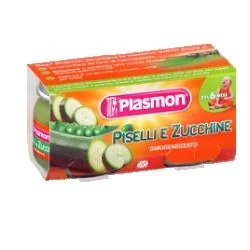 PLASMON Guisantes y calabacín homogeneizados Plasmon 80 g x 2P sin sal añadida