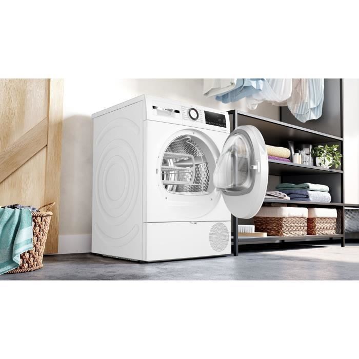 Secadora con bomba de calor BOSCH SER6 WQG133DTFR - 8 kg - Inducción - 60 cm de ancho - Clase energética C - Blanca