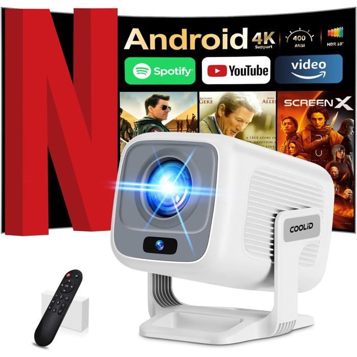 Proyector de vídeo portátil - CACTOSE - Full HD - WiFi 6 - Bluetooth 5.4 - 200 lúmenes ANSI