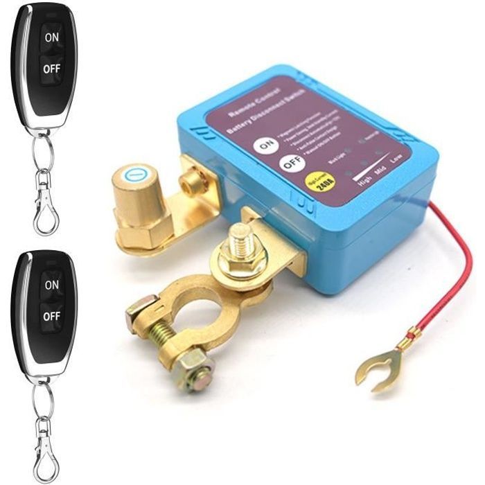 Interruptor de batería inalámbrico PRUMYA de 12 V y 240 A (500 A de pico): apagado automático, 3 mA en modo de espera.