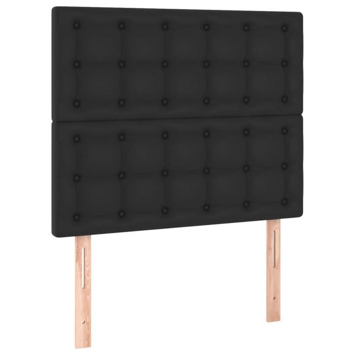 Rete a doghe con materasso - Maison Exclusive - Nero - 80x200cm - Massimo relax
