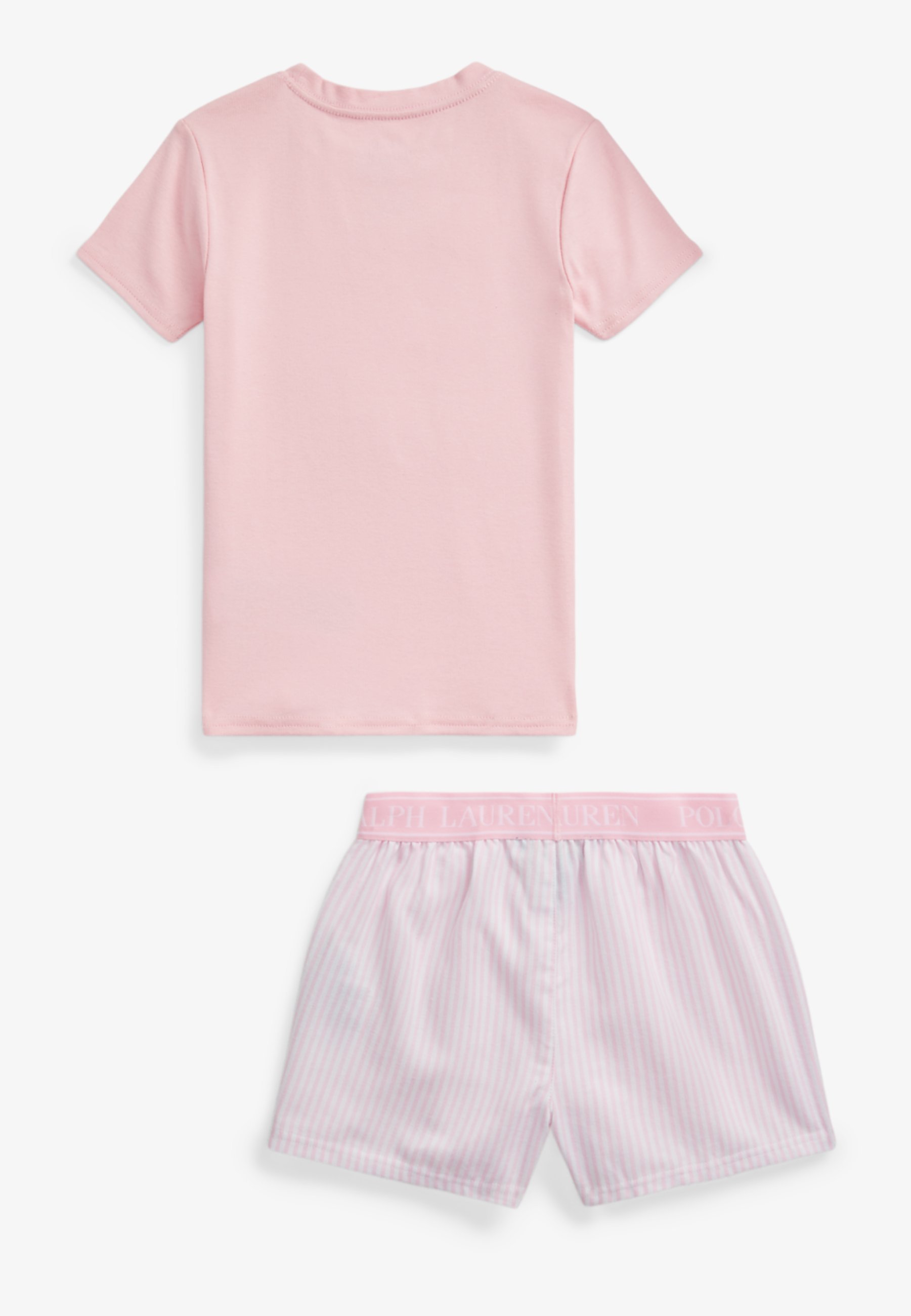 Polo Ralph Lauren Schlafanzug-Set – Weiß/Karamellrosa