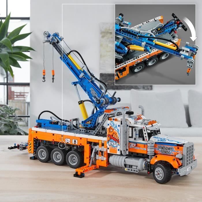 LEGO® 42128 Technic Camion da traino pesante con gru, giocattolo da costruzione per bambini