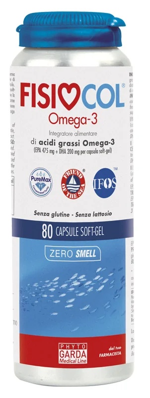 PHYTO GARDA Phyto Garda Fisiocol Omega 3 Nahrungsergänzungsmittel für die Herzfunktion 80 Kapseln