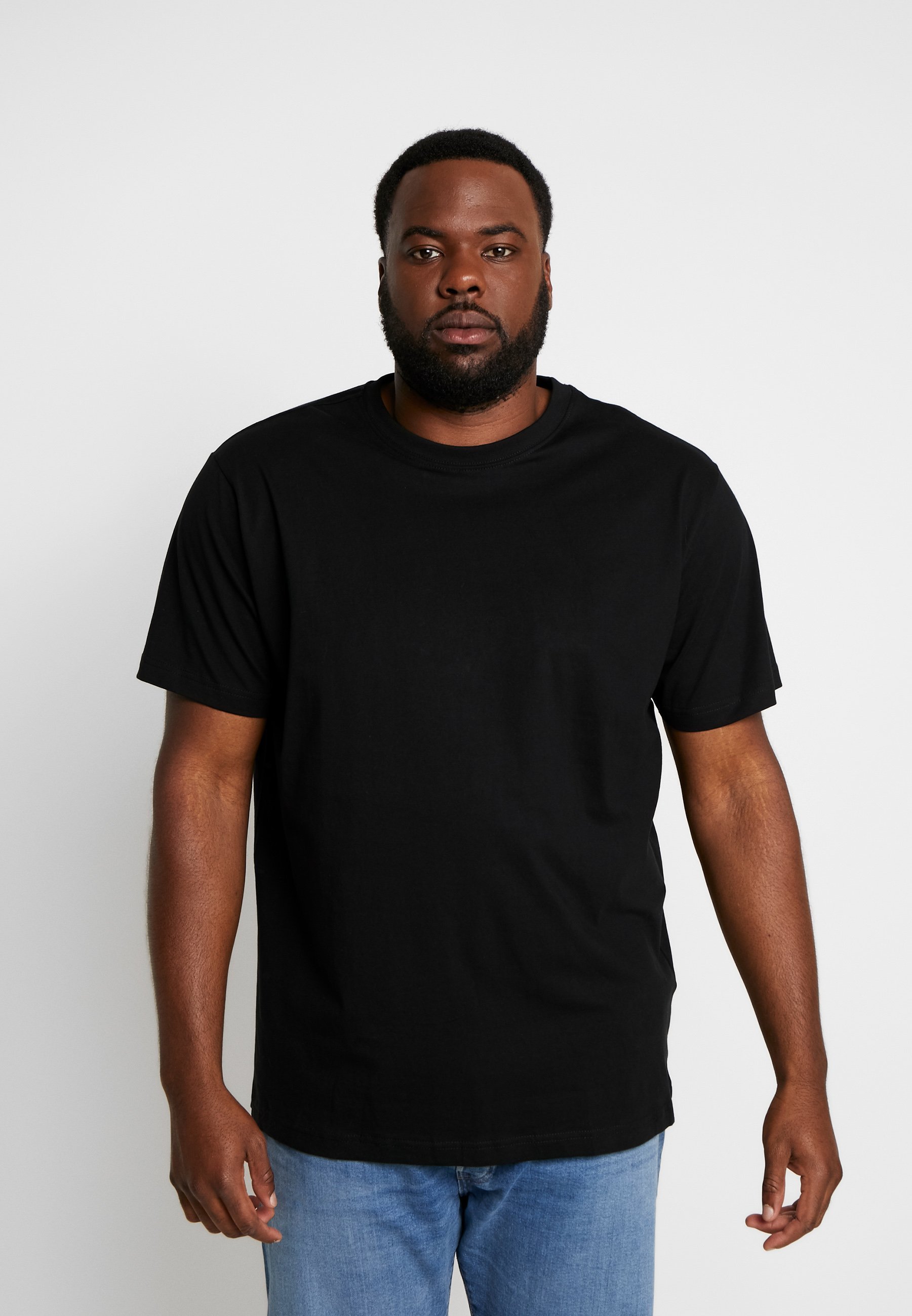 Urban Classics Basic-T-Shirt in Übergröße, 3er-Pack – Basic-T-Shirt – weiß/weiß/schwarz
