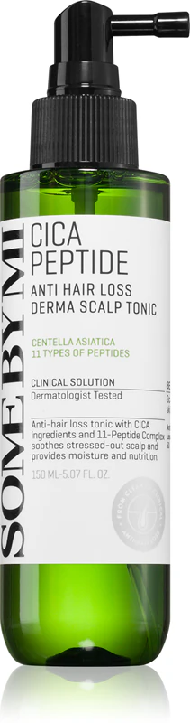 Some By Mi Cica Peptide Derma Scalp Tonic: tônico hidratante e nutritivo contra a queda de cabelo.