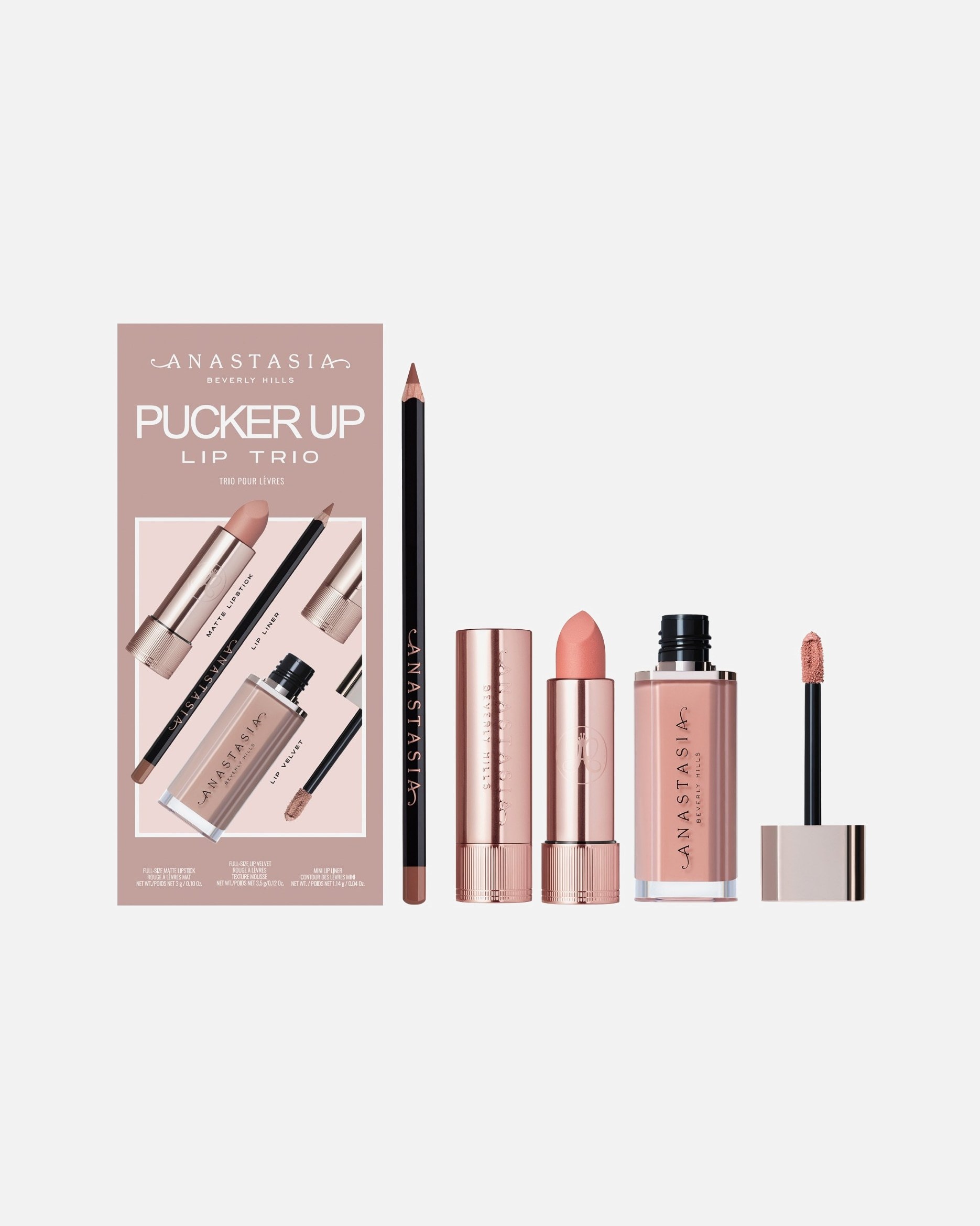 Sada líčenia Anastasia Beverly Hills 2025 Pucker Up Lip Trio - 1 kus