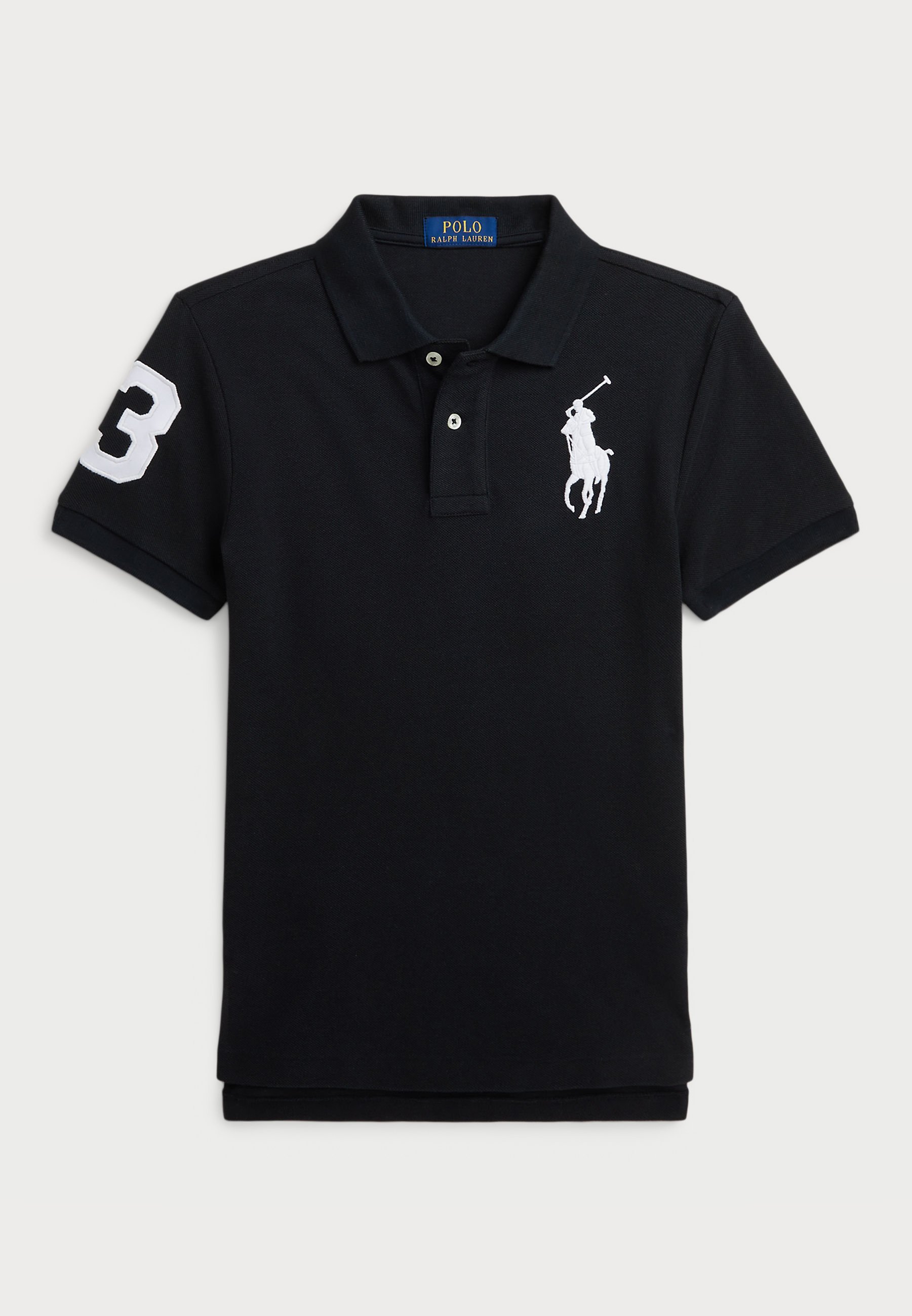 Polo Ralph Lauren Slim Fit Big Pony katoenen mesh poloshirt - Poloshirt - zwart