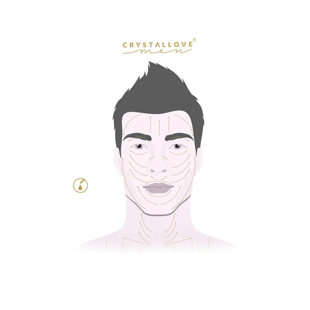 Crystallove Men Masażer do twarzy 3D z Tygrysiego Oka