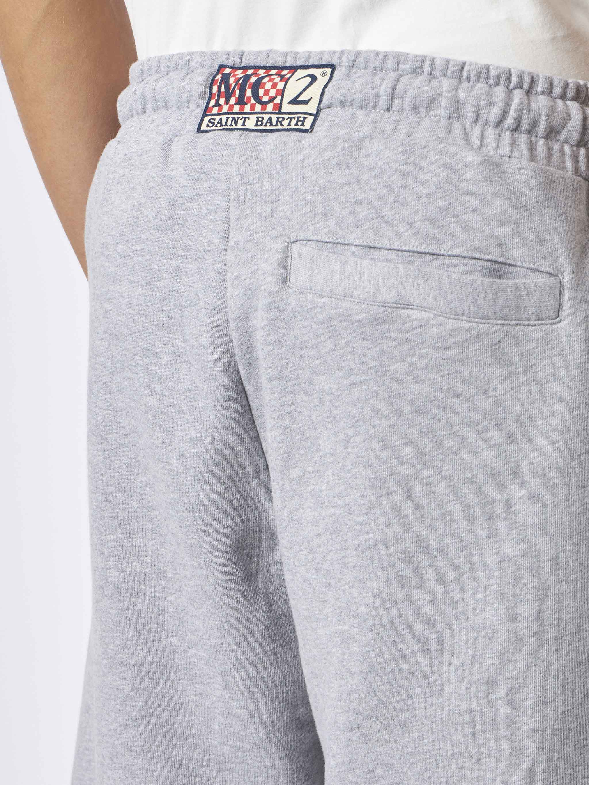 Bermudashorts voor heren van grijs katoen