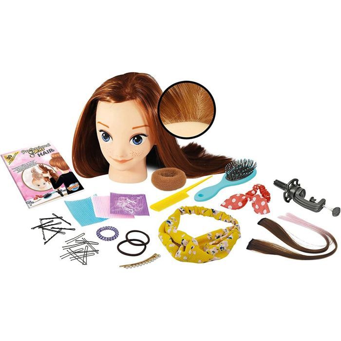 Kit de coiffure BUKI FRANCE Professional Studio Hair - Tête à coiffer de qualité professionnelle avec accessoires
