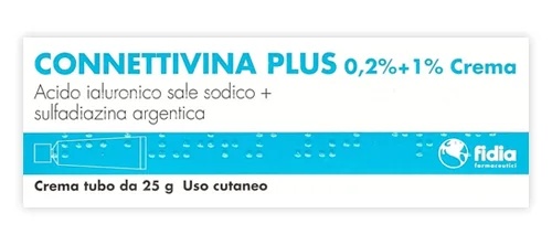 CONNETTIVINA Connettivina Plus crème 0,2% + 1% 25 G voor wondgenezing
