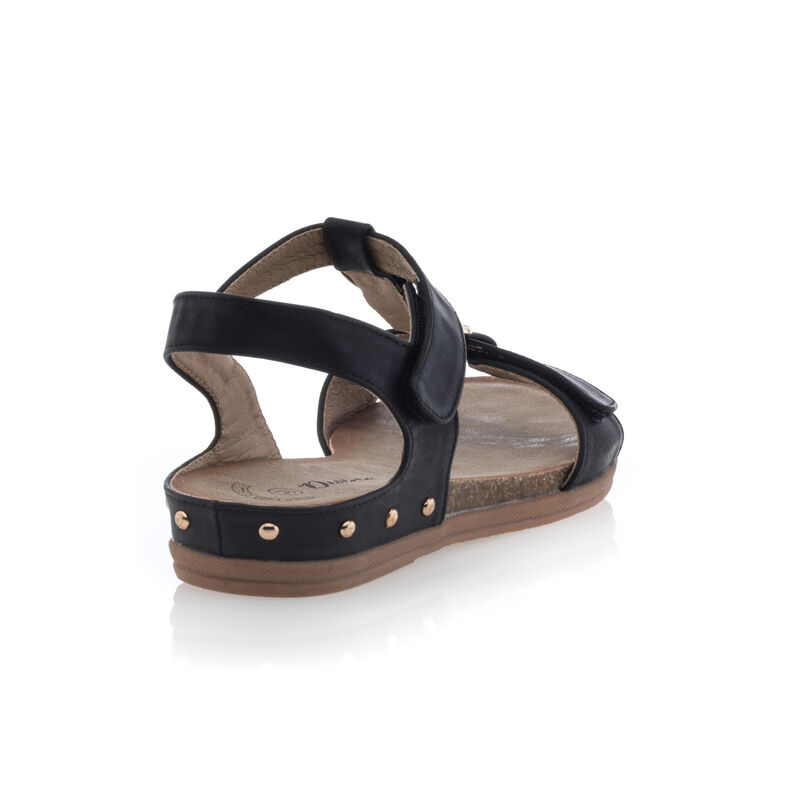 Schwarze Damensandalen / Zehenfreie Schuhe