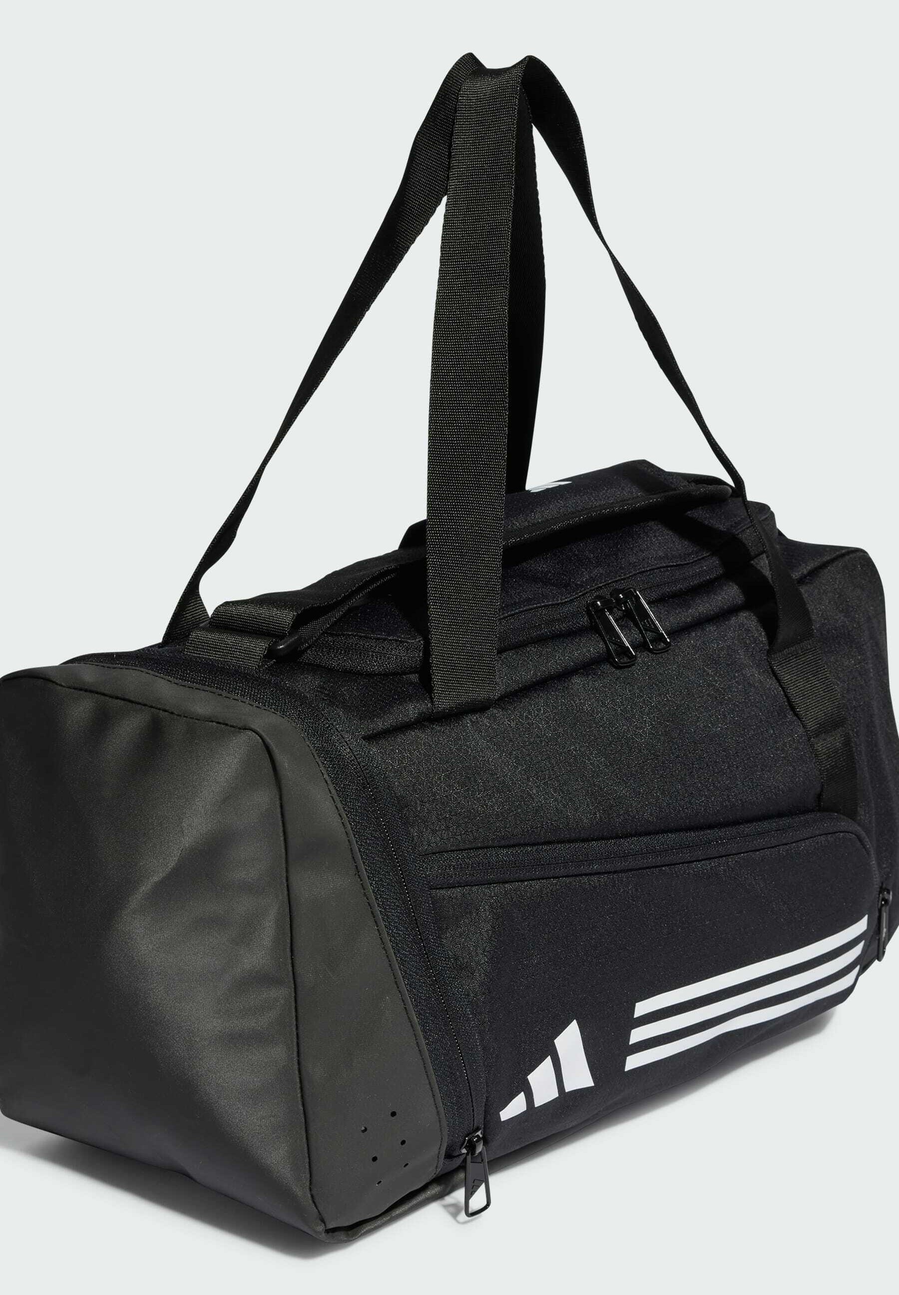 adidas Performance ESSENTIALS 3-STRIPES DUFFEL XSMALL - Torba podróżna - czarno-biała