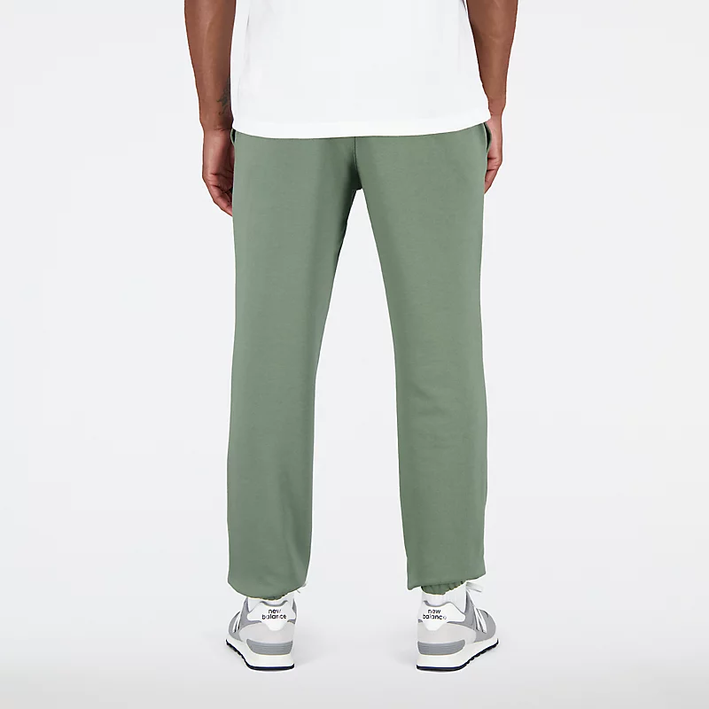 Calça de moletom masculina Essentials Stacked Logo French Terry - Verde Oliva Escuro