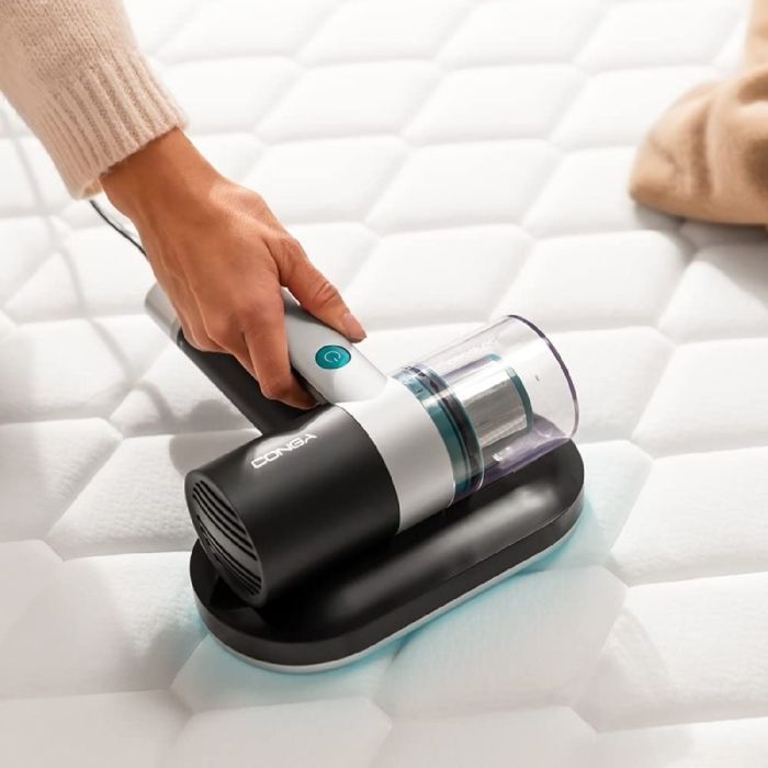 Cecotec Aspirateur pour Matelas et Tapisseries Conga Rockstar 3000 Mattress. 300 W, 10 kPa, Lumière Ultraviolette UV-C