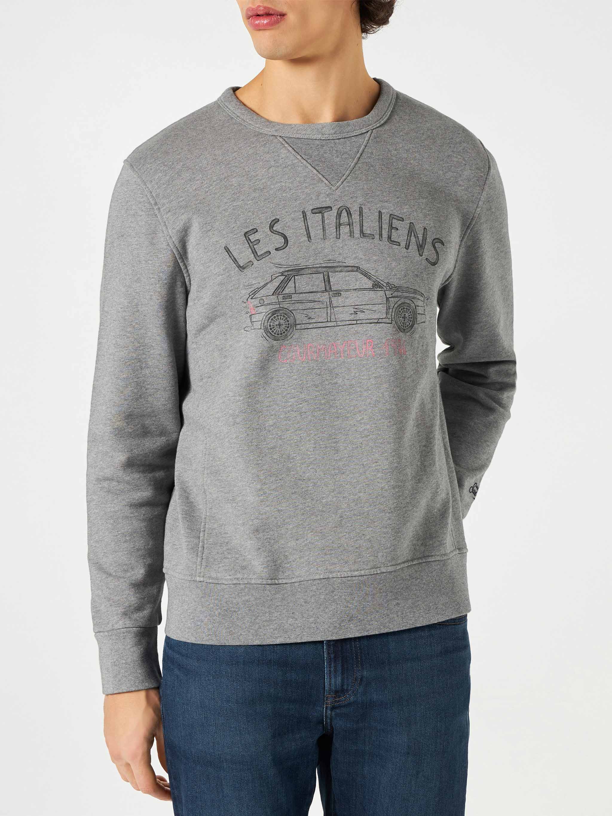 Katoenen sweatshirt met Les Italians-print.
