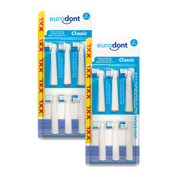Tandbørstehoveder, klassiske, sæt med 12 stk.