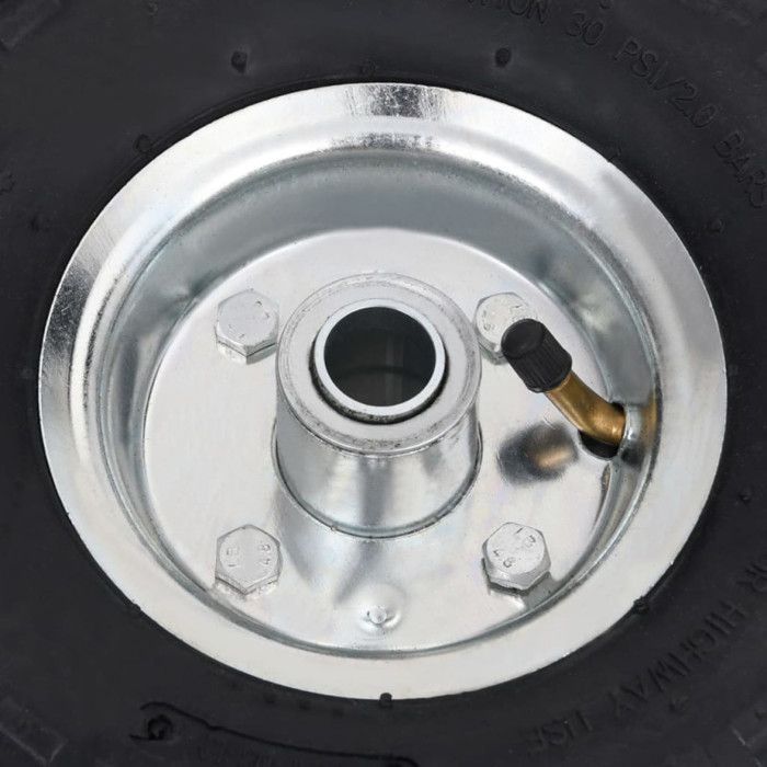 Rueda para carretilla - vidaXL - Paquete de 2 - Caucho - 260 x 83 mm - Antipinchazos