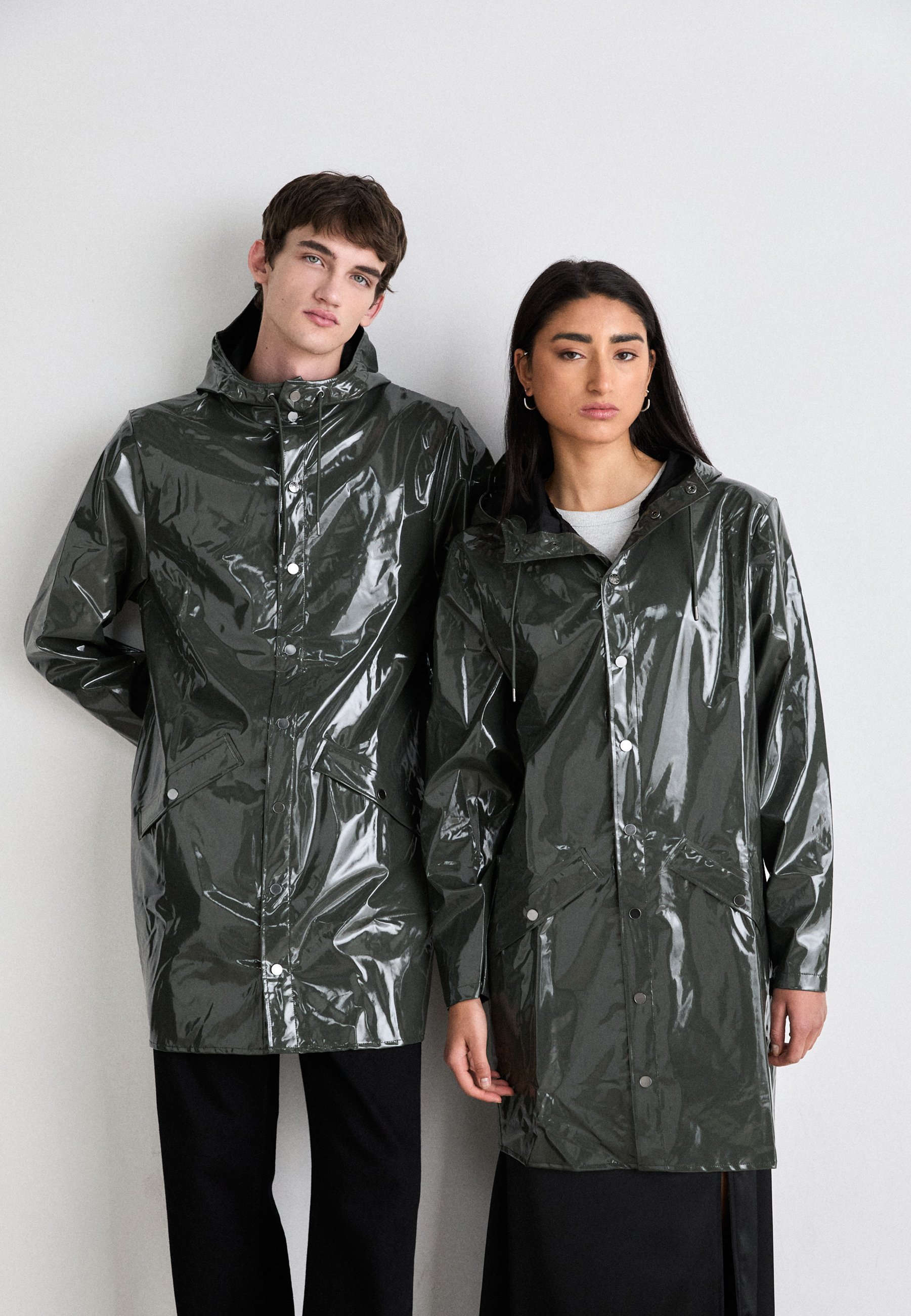 Giacca lunga unisex antipioggia - Parka - palude