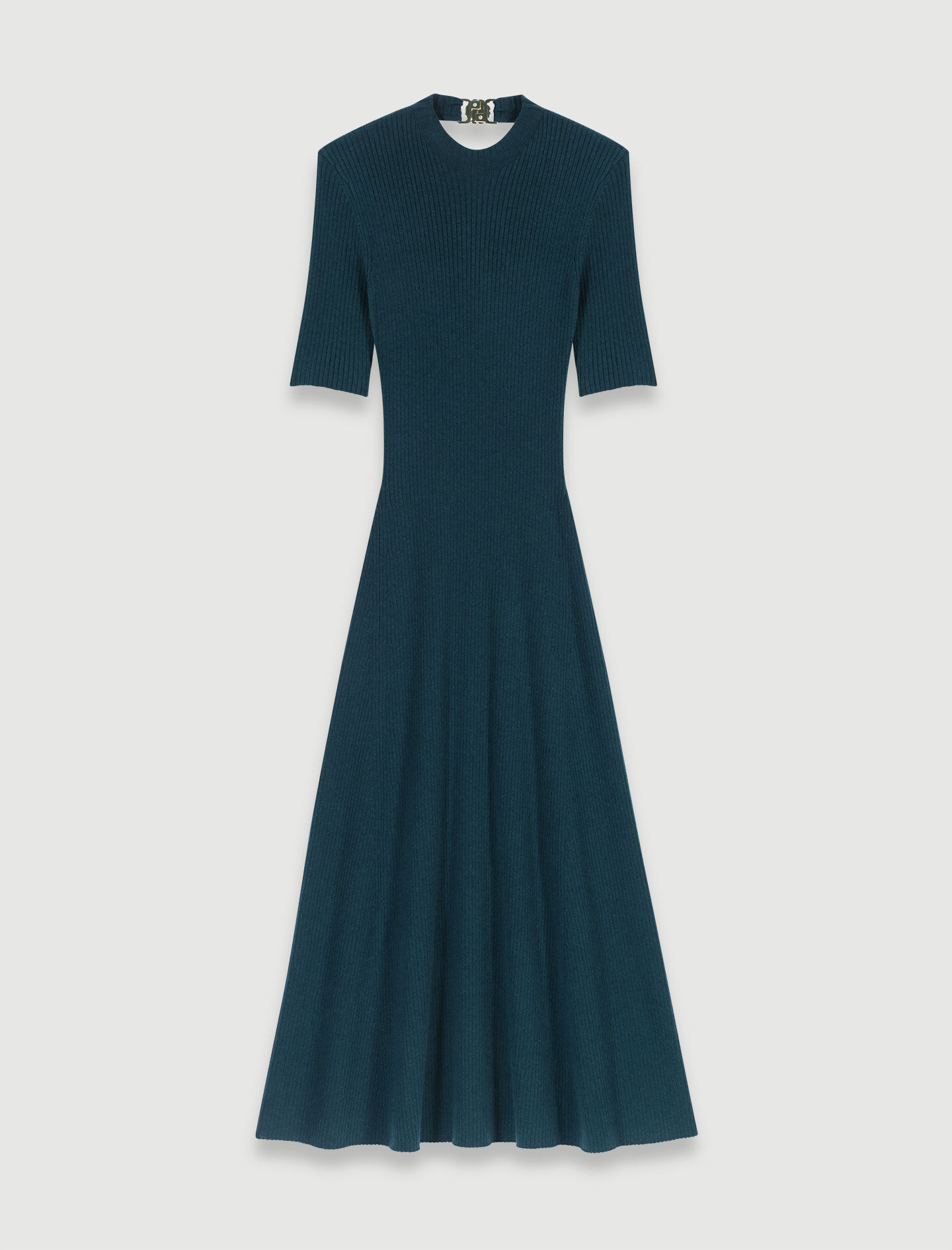 Rochie lungă tricotată - Verde sticlă
