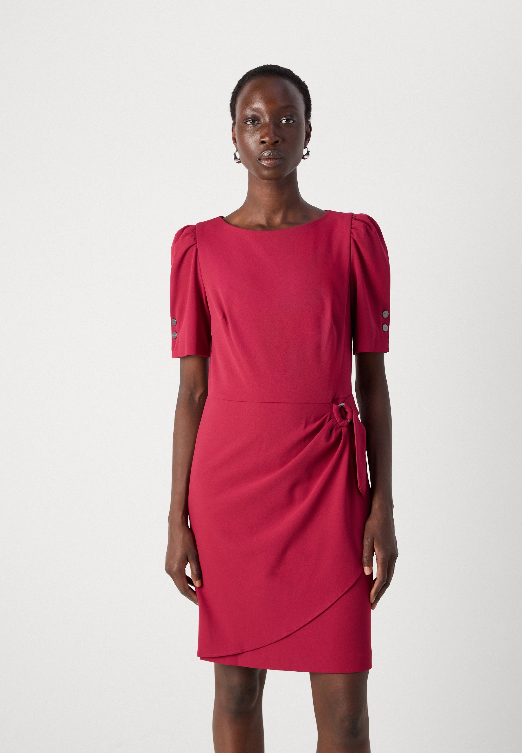 DKNY nep-wikkelrok - Rechte jurk - bietenkleur
