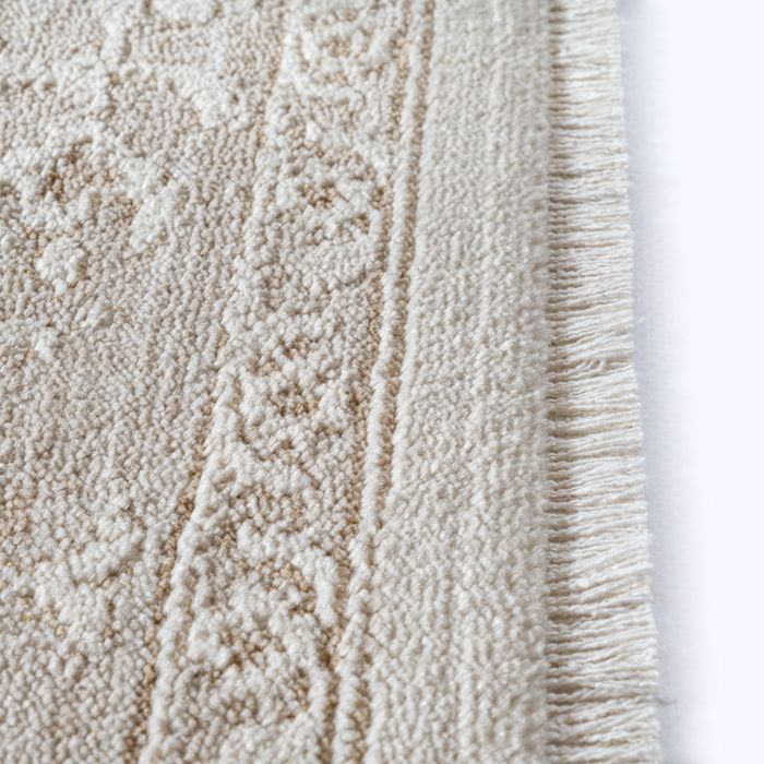 the carpet Nuvra – Tapis moderne salon/chambre, doux et moelleux, facile d’entretien, Beige, 200 x 290 cm, D43