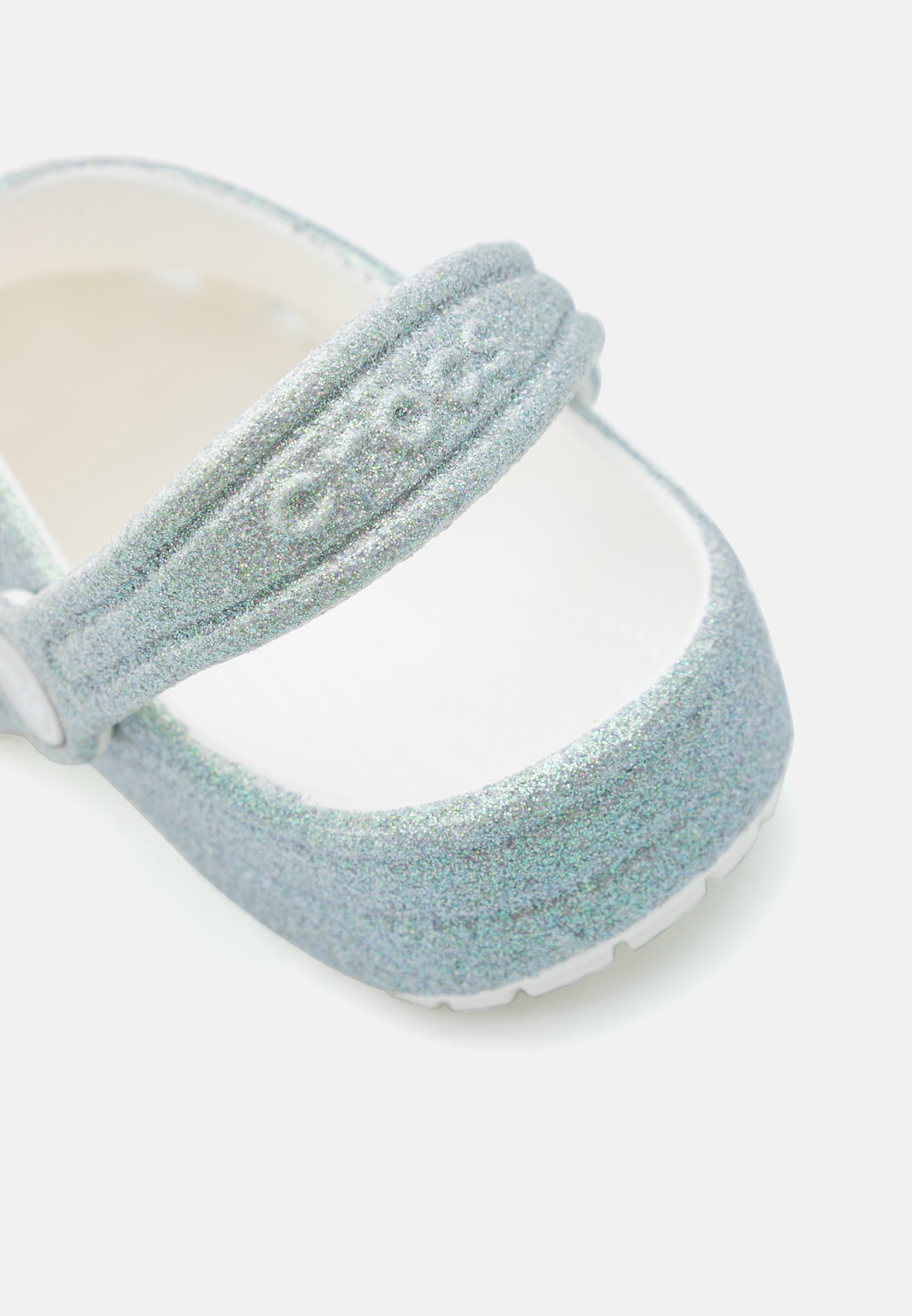 Crocs CLASSIC IRIDESCENT GLITTER - Mules - blanches