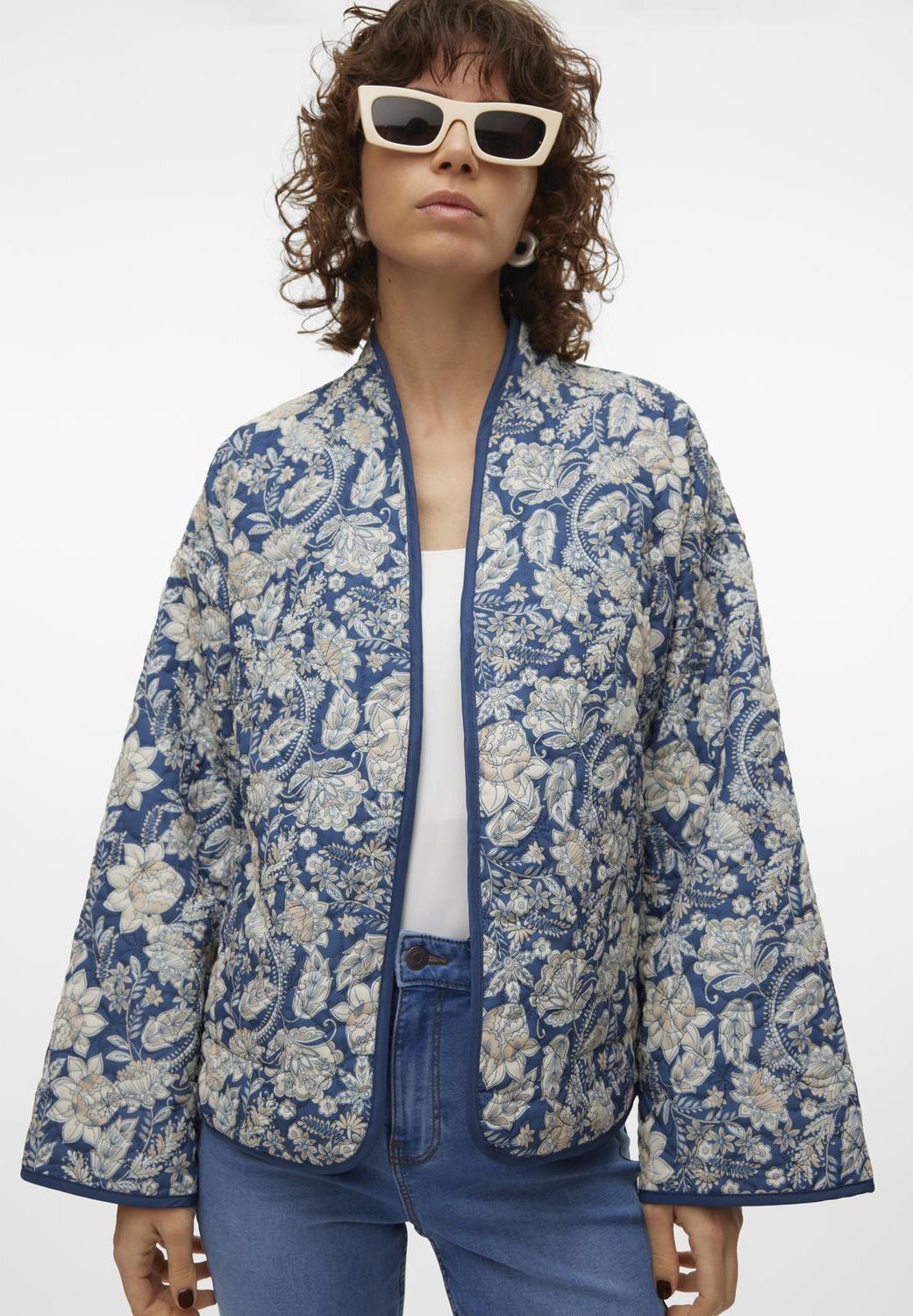 Vero Moda VMJANE omkeerbare jas met zebraprint - Lichte jas - donkerblauw