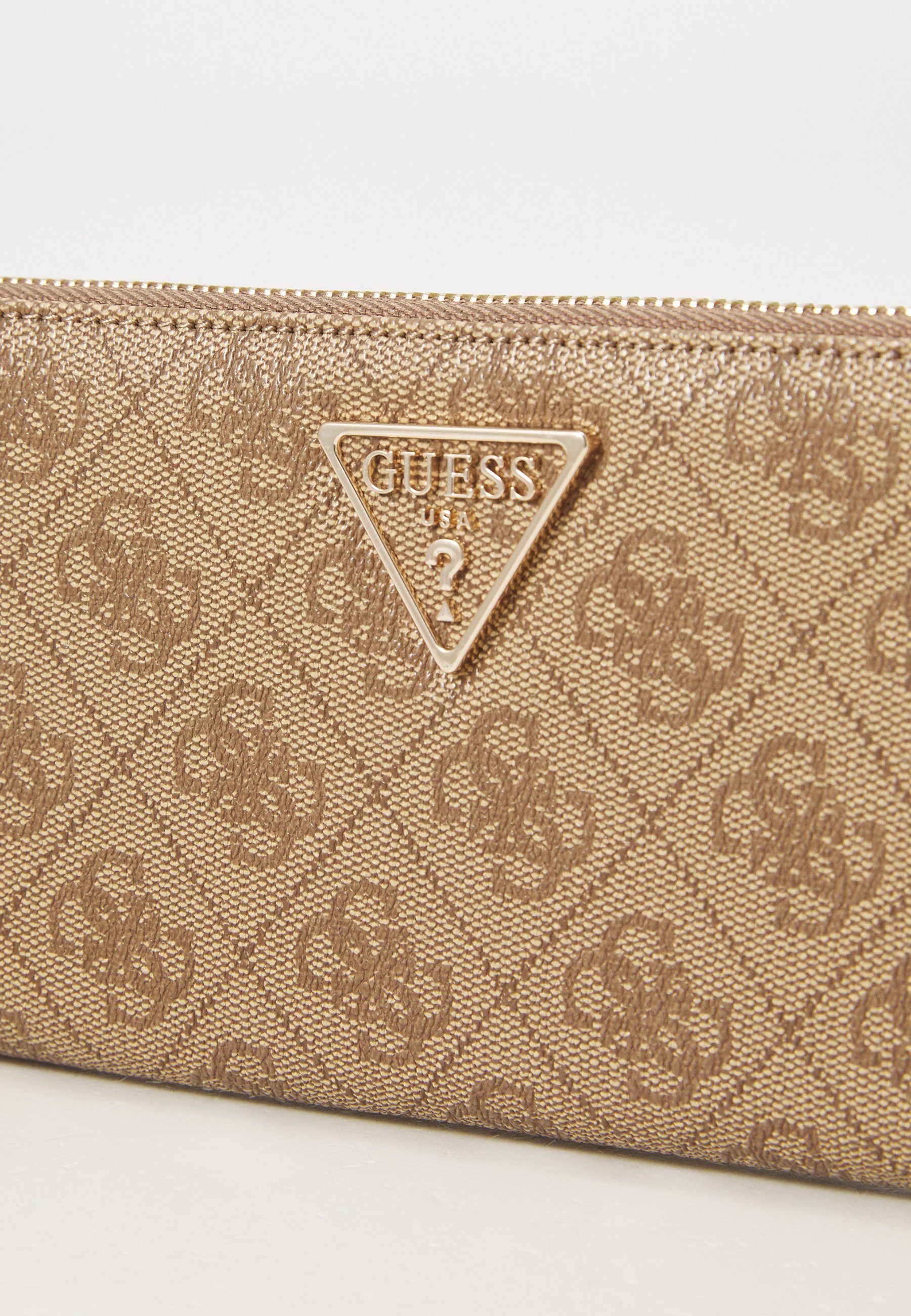 Guess LAUREL VEĽKÁ ZIP AROUND - Peňaženka - béžová