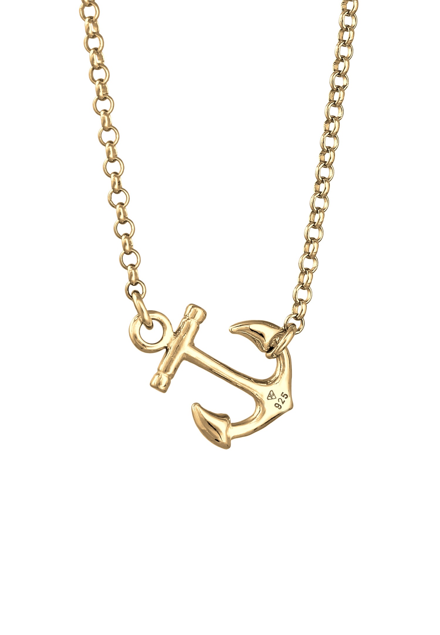 Elli Femme Pendentif d'Ancre Élégant en Argent Sterling 925