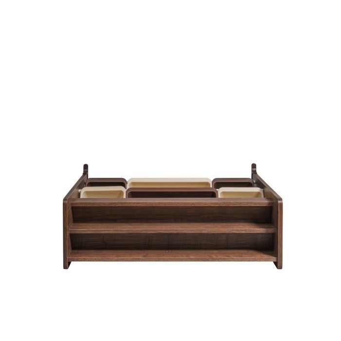 Iris Ohyama, Spielzeugregal, Möbel, Kinderbücherregal, 6 Schubladen -ETHR-26-Braun, B 34,7 x T 86,3 x H 79,8 cm