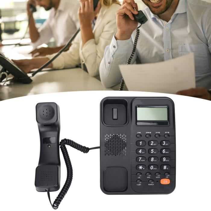 Vvikizy KXT2029CID bedrade bureautelefoon, vaste telefoon met antwoordapparaat, afneembare telefonie, zwart