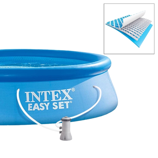 Intex Family oppustelig swimmingpool med filterpumpe 366x76 cm