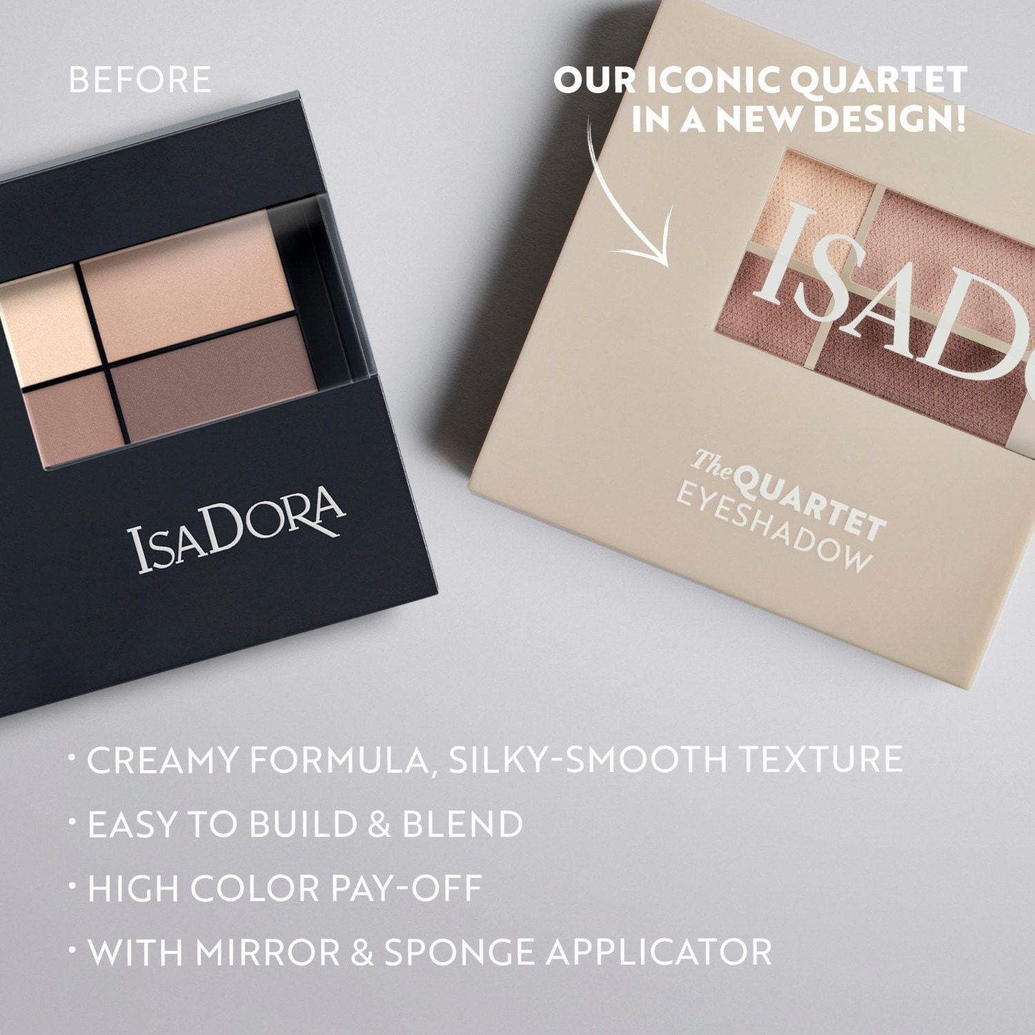 Isadora podloga za sjenilo za oči The Eyeshadow Quartet - 3,5 g