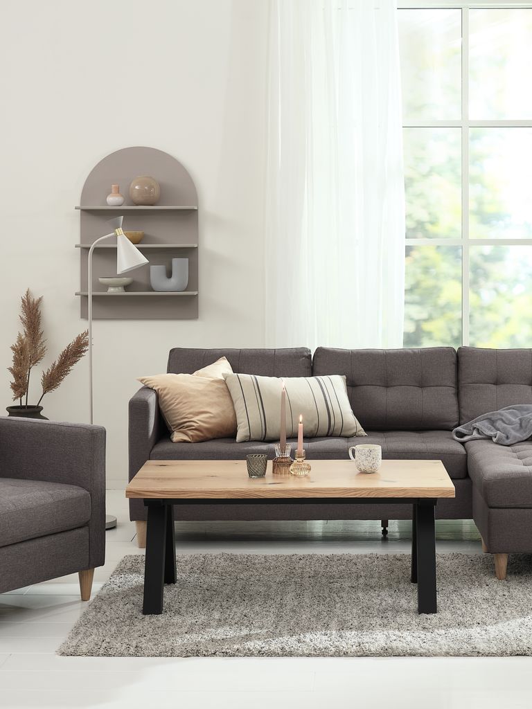 SANDBY stolić za kavu 60x110 prirodni hrast/crna