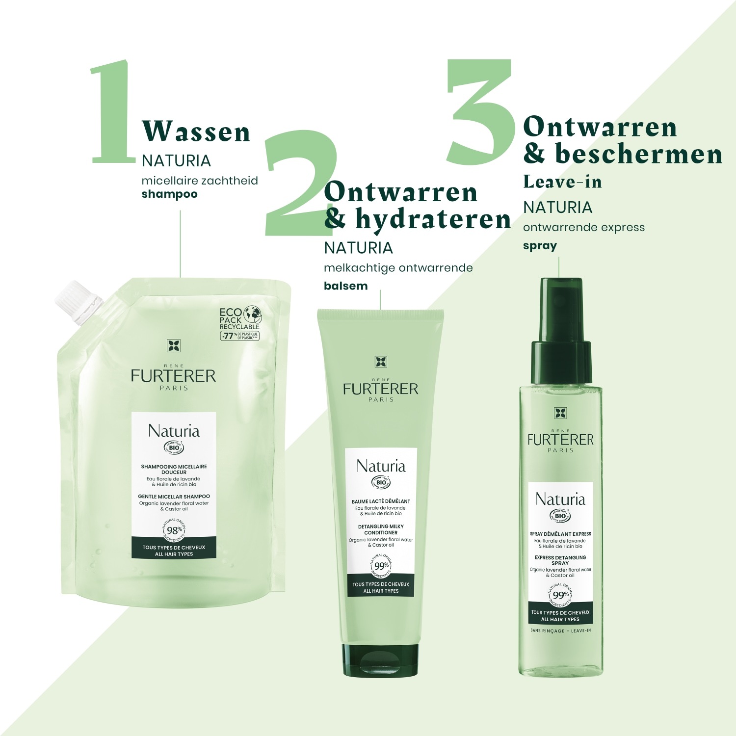 René Furterer Naturia blagi micelarni šampon - 400 ml