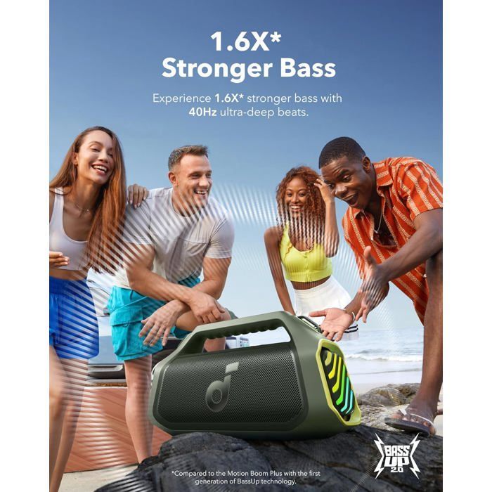 Bluetooth speaker - SOUNDCORE - Boom 2 Plus - 140W - IPX7 - BassUp 2.0 - RGB