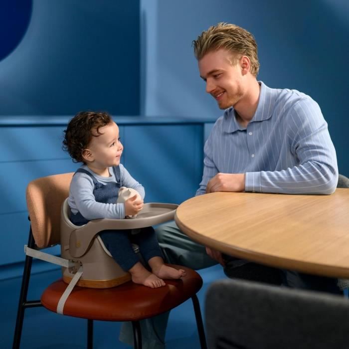MAXI COSI Jay , Réhausseur de chaise 2-en-1 , rehausseur, siège pour le sol, plateau d'activités, 6m à 3 ans, Elegance Graphite